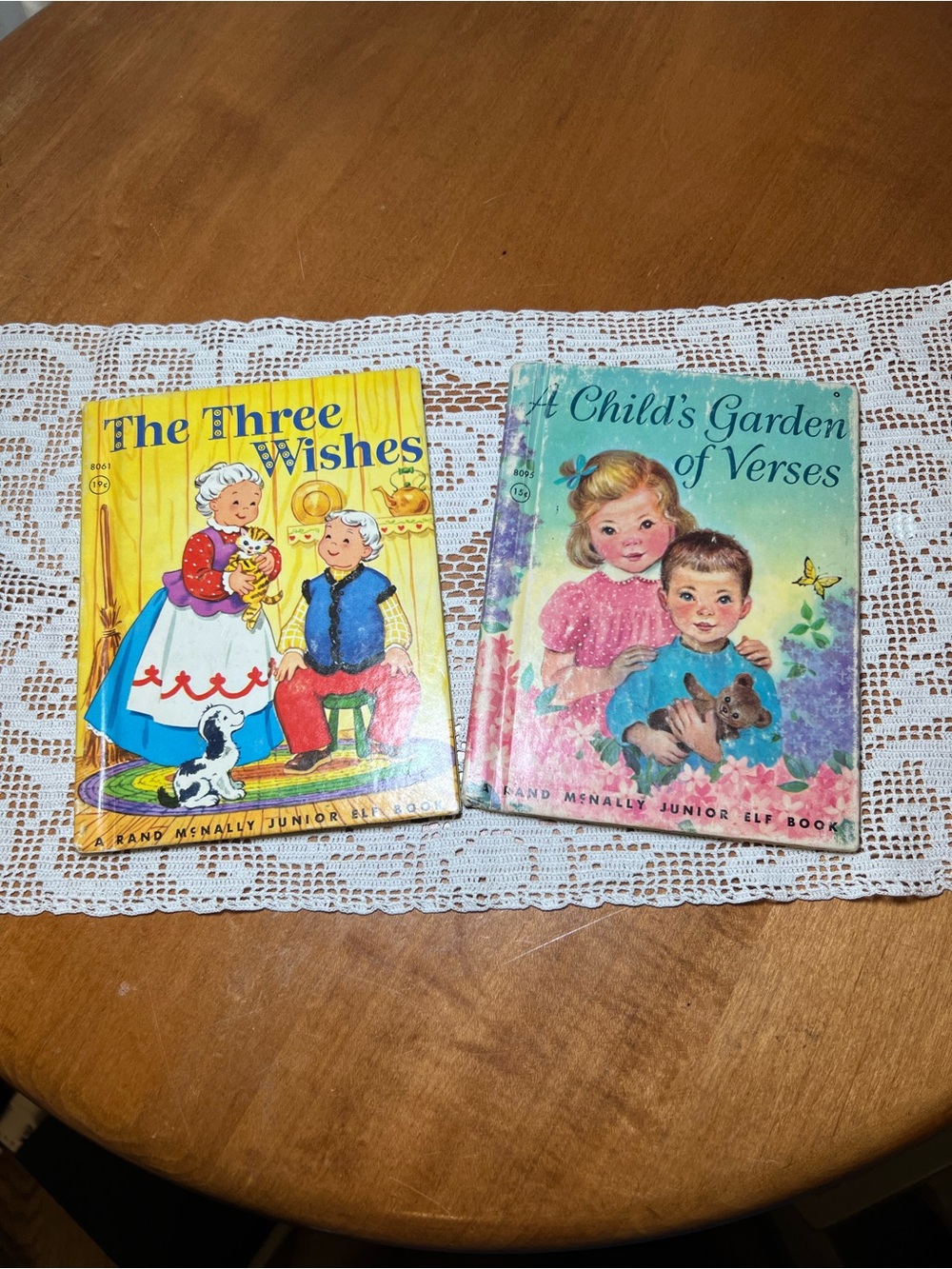 2 Vintage Junior Elf Book Set – The Three Wishes & A Child’s Garden of Verses